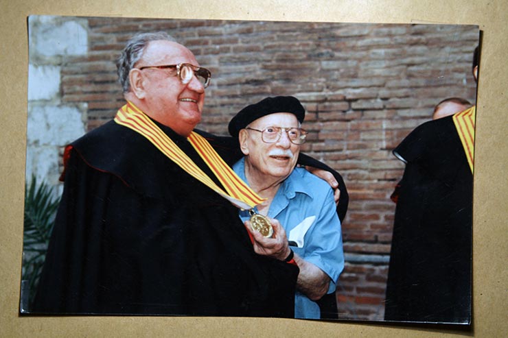 Yevgeny Khaldei and Joe Rosenthal in Perpignan, 1995