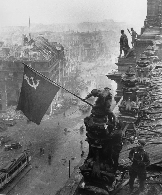 Raising the Soviet Flag over the Reichstag, Berlin, 1945